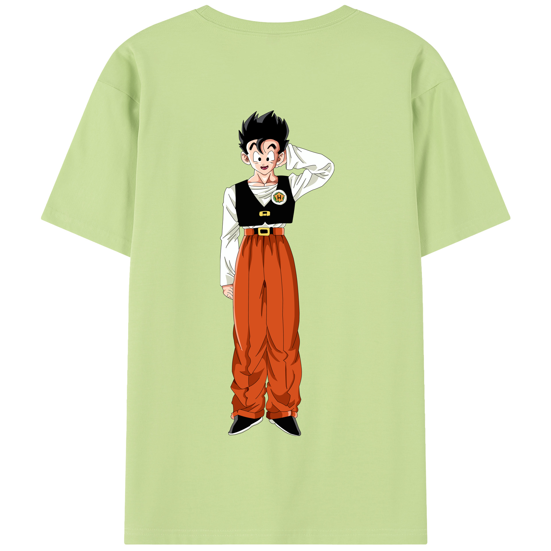 （画像用） ドラゴンボール 孫 悟飯（そんごはん）DRAGON BALL Son Gohan 綿100％半袖Tシャツ（背面プリント）